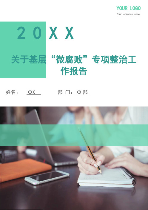 关于基层“微腐败”专项整治工作报告.doc
