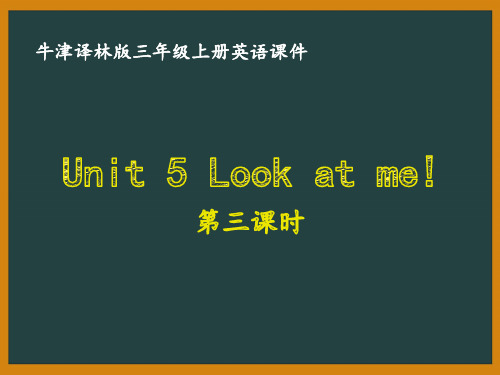 牛津译林版三年级英语上册第五单元Unit 5 Look at me!第三课时课件
