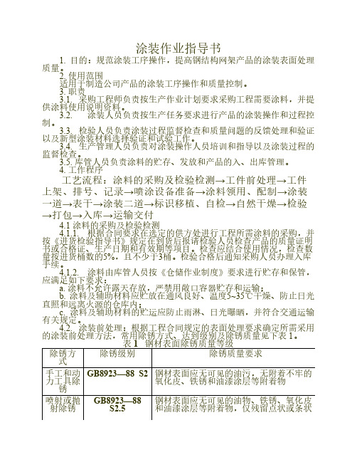 高压无气喷涂涂装工艺