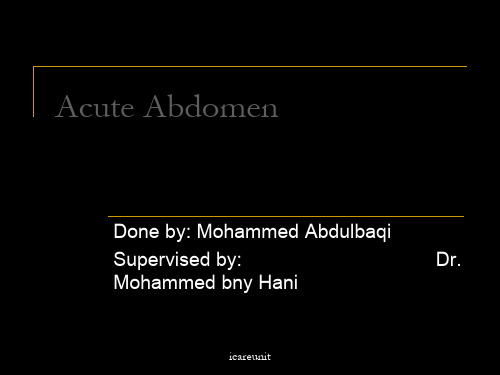 Acute Abdomen课件-PPT精选文档29页