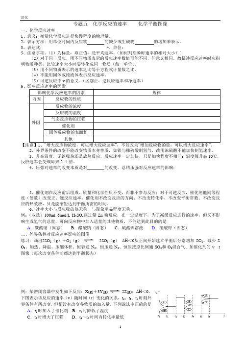 专题5 化学反应的速率 平衡图像