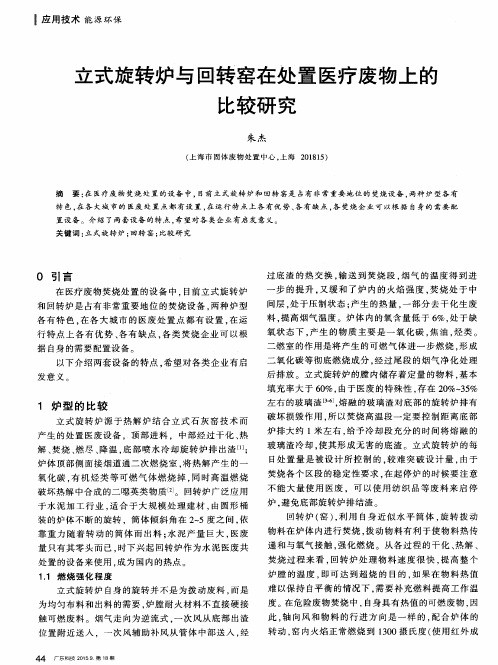 立式旋转炉与回转窑在处置医疗废物上的比较研究