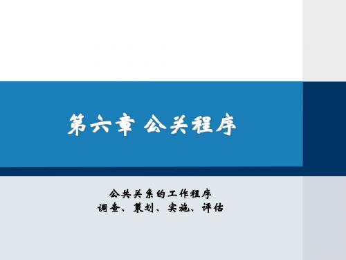 大学《公共关系》第6章：公共关系的工作程序——公关调查