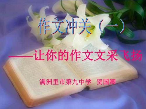 作文冲关(一)：让你的作文文采飞扬 PPT课件