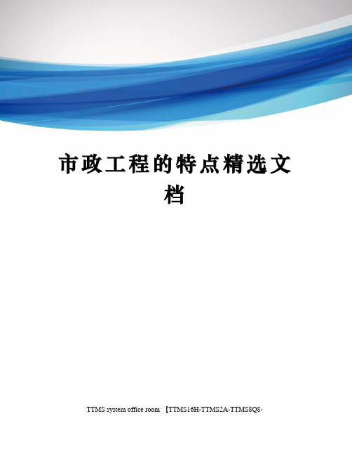 市政工程的特点精选文档