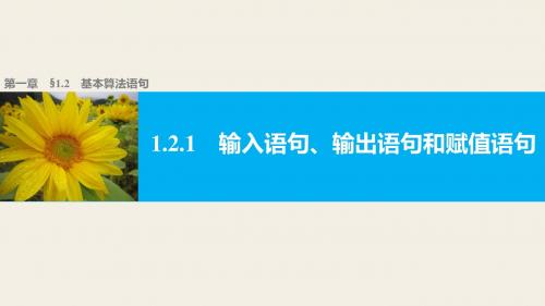 高中数学(人教版A版必修三)配套课件：1.2.1输入语句、输出语句和赋值语句