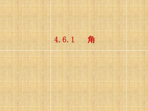 最新--秋华师大版七年级数学上册第四章同步教学课件：4.6.1角共21张 精品