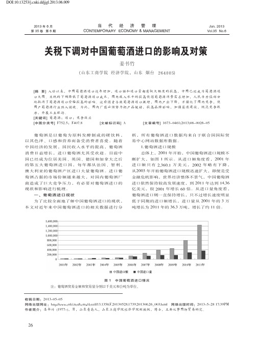 关税下调对中国葡萄酒进口的影响及对策_姜书竹