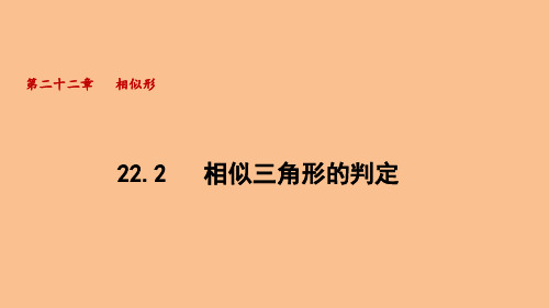 22.2 相似三角形的判定(课件)2024-2025-沪科版数学九年级上册