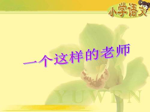 《一个这样的老师》教学PPT课件