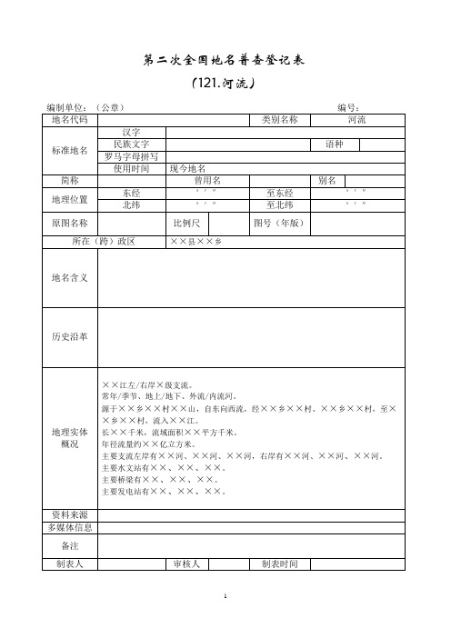 第二次全国地名普查成果表