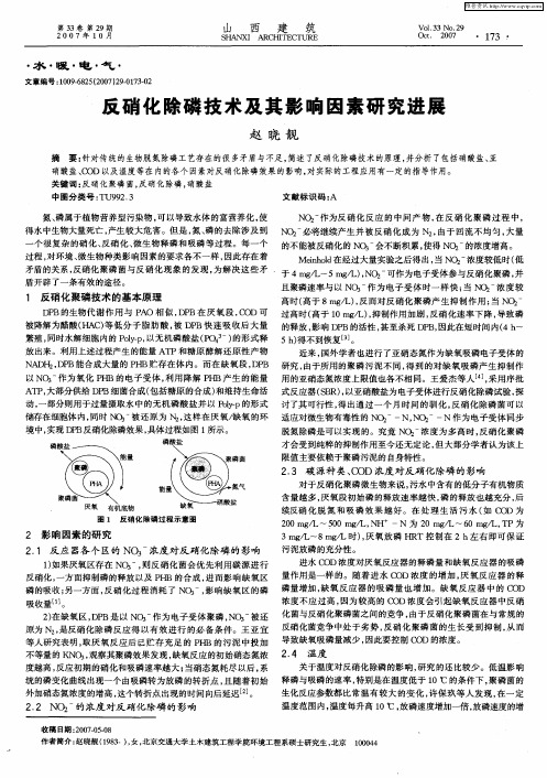 反硝化除磷技术及其影响因素研究进展