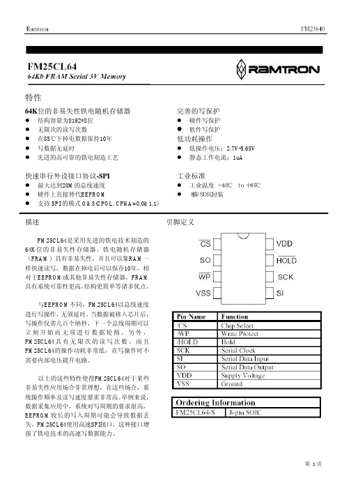 FM25CL64中文