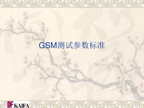 GSM测试参数标准