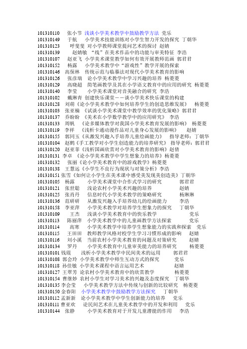 论文题目