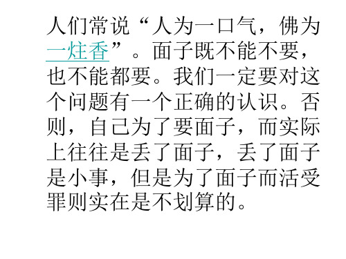 面子与里子PPT课件