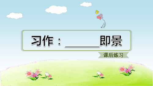 习作：即景习题