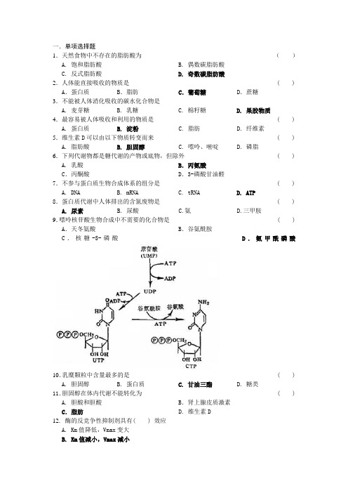总复习题食品生物化学