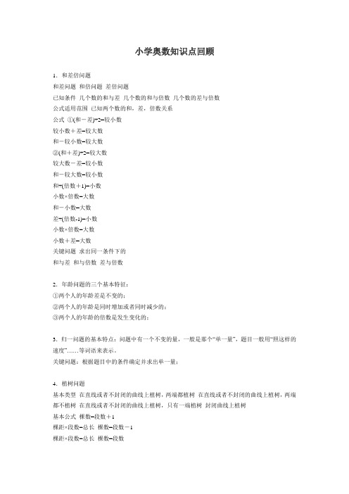 小学奥数必须掌握的30个知识模块汇总(详细版)