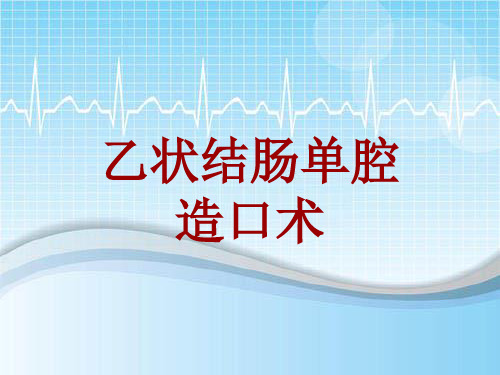 外科手术教学资料：乙状结肠单腔造口术讲解模板