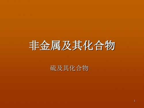 硫及其化合物的性质ppt课件