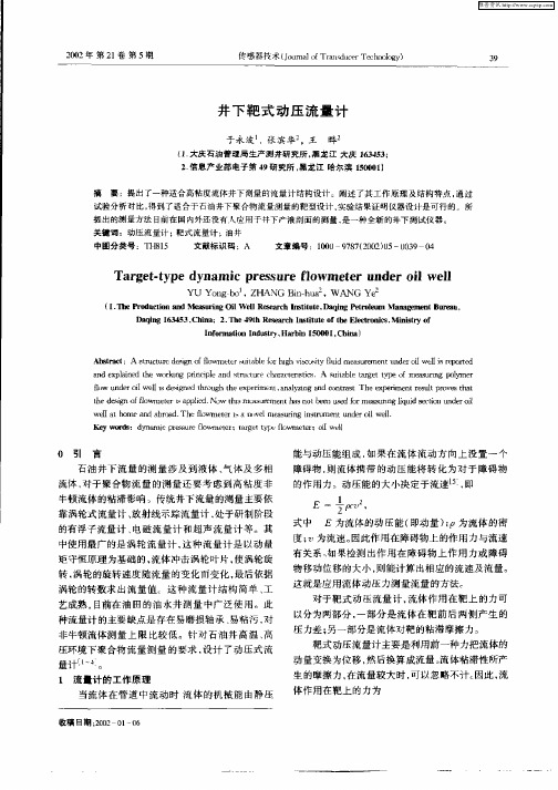 井下靶式动压流量计