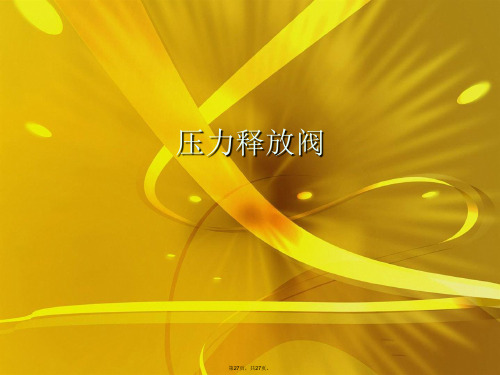 压力释放阀