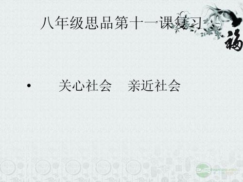 八年级政治下册 第十一课关心社会 亲近社会 课件 鲁教版 (3)