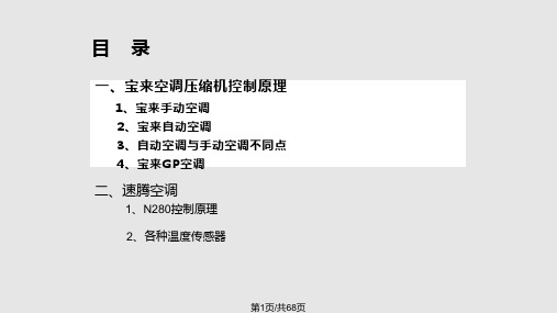 宝来速腾压缩机控制原理PPT课件