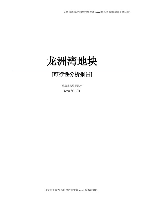 龙洲湾地块可行性报告7.20