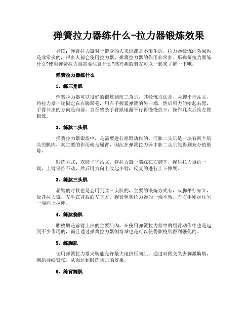 弹簧拉力器练什么-拉力器锻炼效果