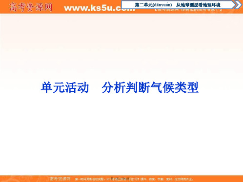 高中地理鲁教版必修课件第二单元单元活动分析判断气候类型