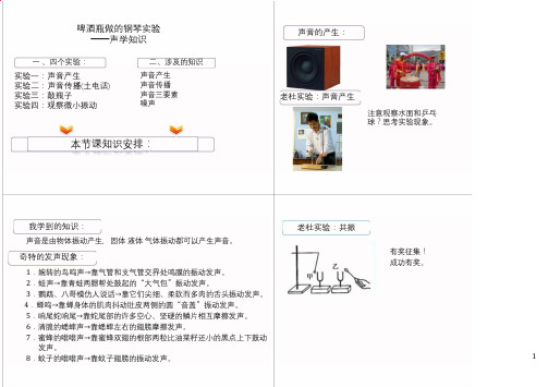 初中物理实验--啤酒瓶做的钢琴实验——声学知识
