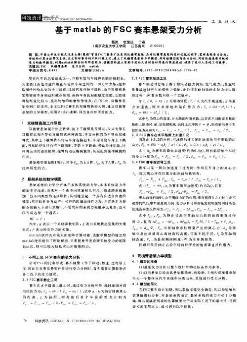 基于matlab的FSC赛车悬架受力分析