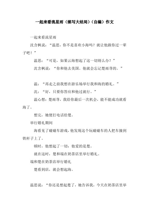 一起来看流星雨(续写大结局)(自编)作文