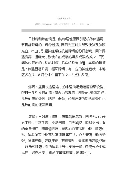 日射病和热射病