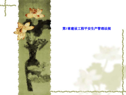 建设工程安全生产管理法规 ppt课件