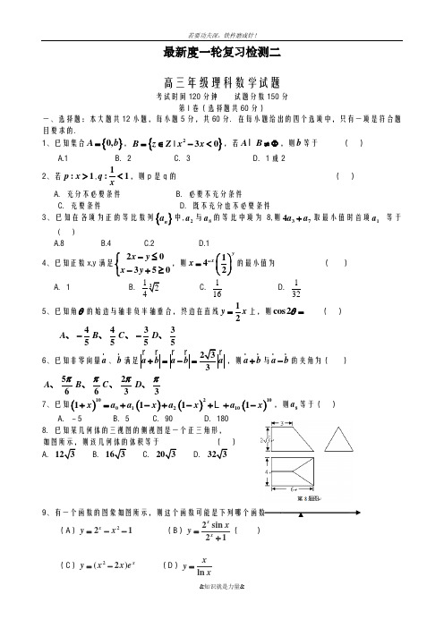 2020-2021学年高三数学(理科)一轮复习检测试题及答案解析