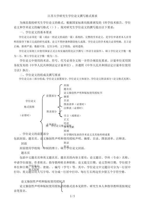 大学研究生学位论文撰写格式要求