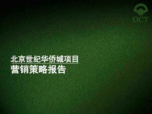 高大尚 北京世纪华侨城项目营销策划报告