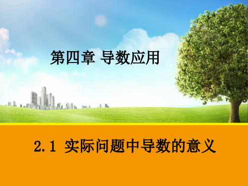 实际问题中导数的意义