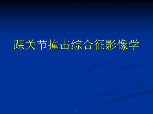 踝关节撞击综合征影像学ppt课件