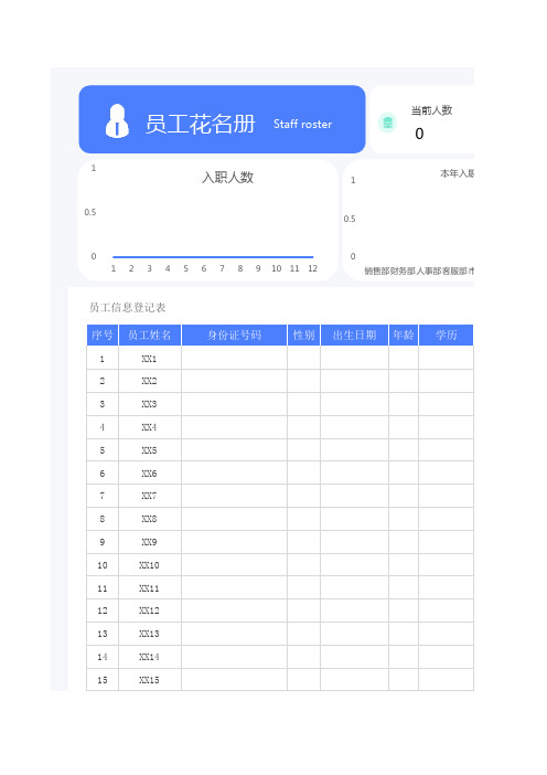 员工花名册Excel模板