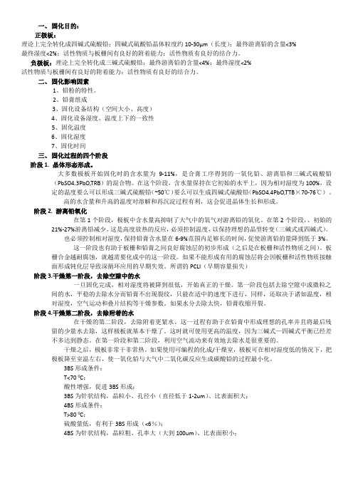 极板固化