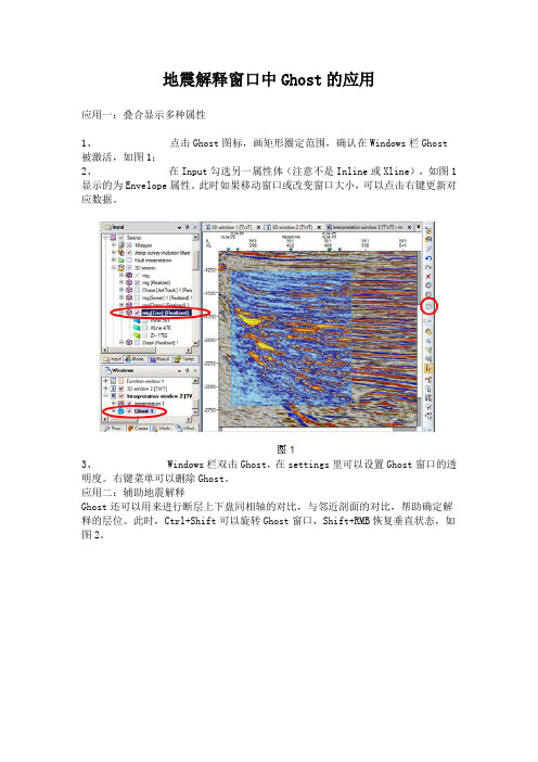 [Petrel2014使用技巧]地震解释窗口中Ghost的应用