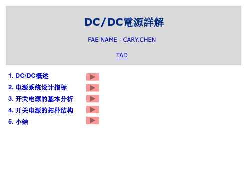 开关电源DC-DC buck和boost介绍