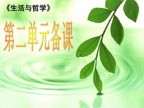 生活与哲学PPT课件(第二单元备课) 人教课标版