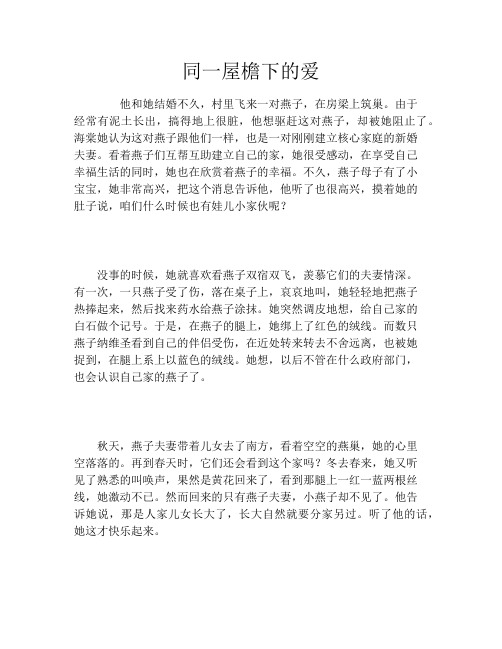 同一屋檐下的爱