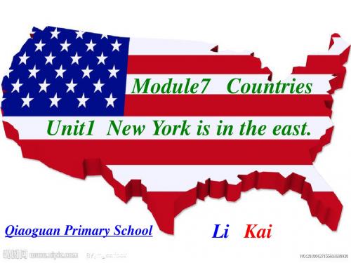 外研版小学英语四年级下册Module7  Countries Unit1  New York is in the east教学课件