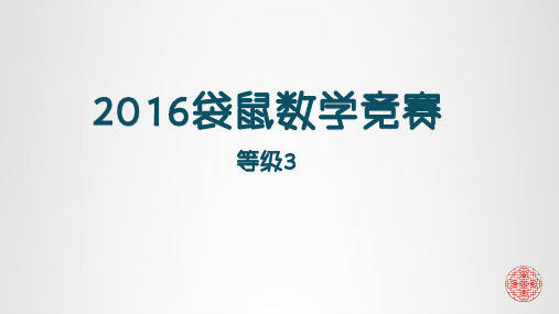 2016年5-6年级袋鼠数学竞赛